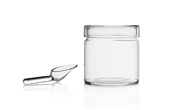 PIUMA sugarpot with glass spoon