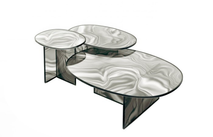 Liquefy oval cofee table