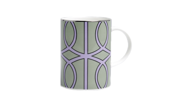 MLS036S Loop Slate/Violet Mug (silver rim)